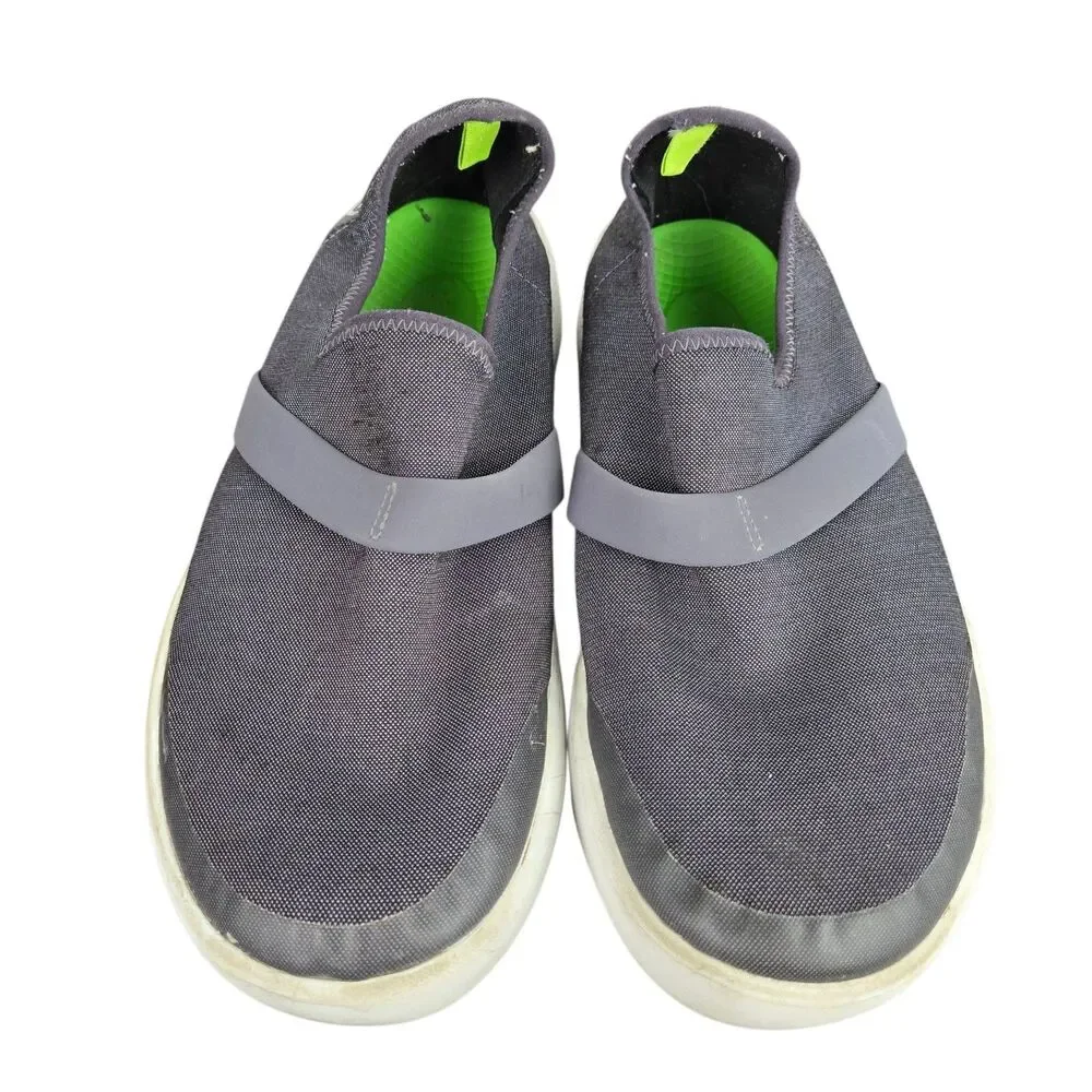 OOFOS Oomg Women's 10 Gray White Recovery Sneakers Slip-On Low Top Comfort Shoes